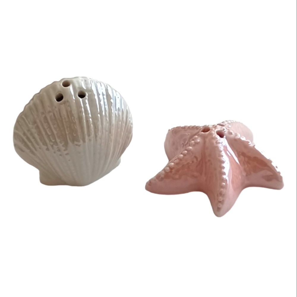 SEASHELL & STARFISH Salt & Pepper Shaker Set NWT